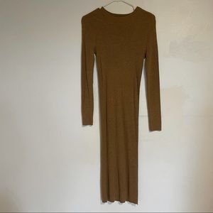 Forever 21 midi camel coloured dress